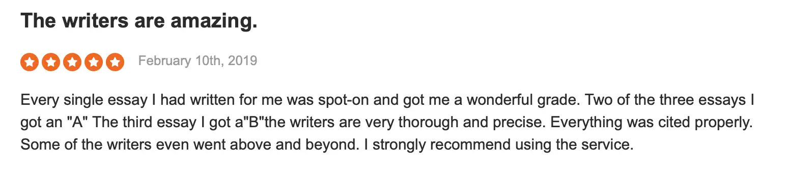 WriteMyEssay4Me review on Sitejabber